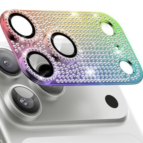 Orso Full Cover 9H Camera Protector Diamonds Colorfull iPhone 17 Pro Max
