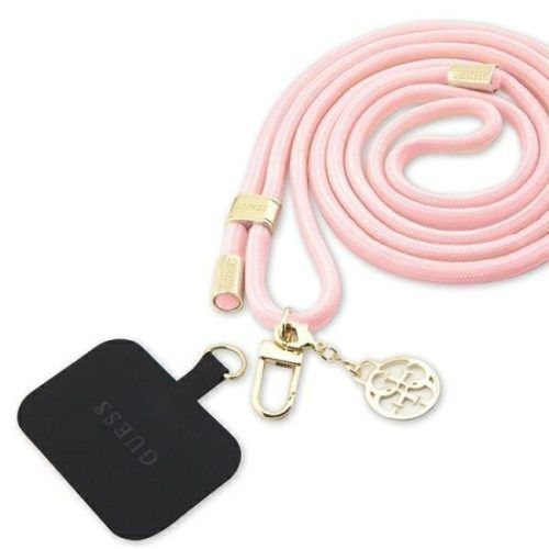 Guess Universal Crossbody CBDY Cord Nylon 4G Metal Charm Pink GADGETS Guess Guess Universal Crossbody CBDY Cord Nylon 4G Metal Charm Pink