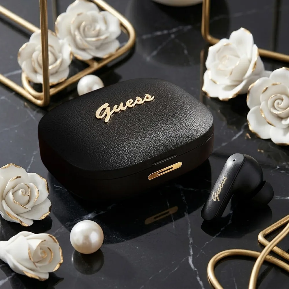 Guess TWS Bluetooth In-Ear Earbuds Script Metal Logo Black ΑΚΟΥΣΤΙΚΑ-BLUETOOTH Guess Guess TWS Bluetooth In-Ear Earbuds Script Metal Logo Black - Image 4