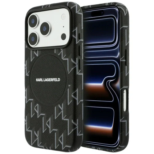 Θήκη Karl Lagerfeld Monogram Logo MagSafe Black iPhone 17 Pro Max ΘΗΚΕΣ KARL LAGERFELD Θήκη Karl Lagerfeld Monogram Logo MagSafe Black iPhone 17 Pro Max