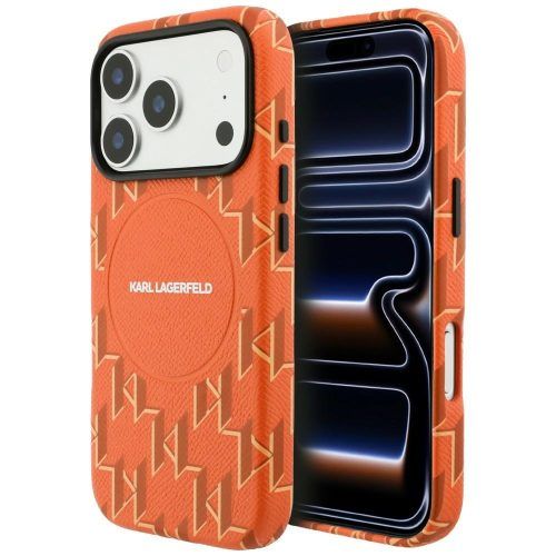 Θήκη Karl Lagerfeld Monogram Logo MagSafe Orange iPhone 17 Pro ΘΗΚΕΣ KARL LAGERFELD Θήκη Karl Lagerfeld Monogram Logo MagSafe Orange iPhone 17 Pro