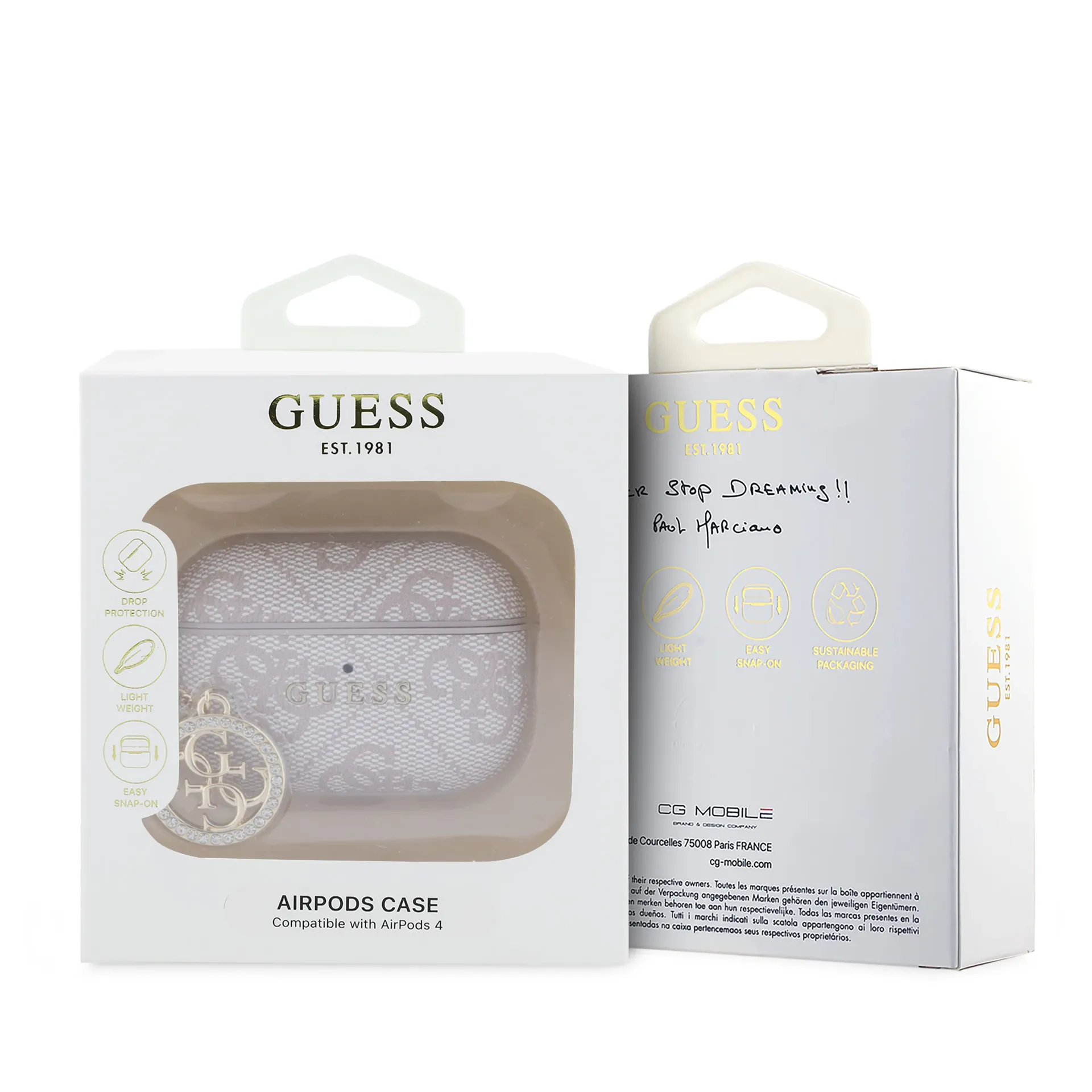 Θήκη Guess 4G Strass Charm Pink AirPods Pro 3 APPLE AIRPODS Guess Θήκη Guess 4G Strass Charm Pink AirPods Pro 3 - Image 4