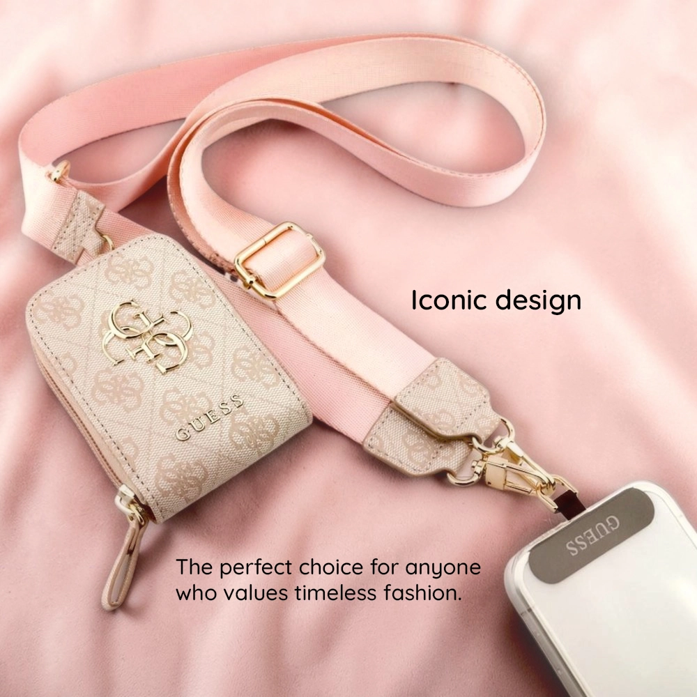 Guess Universal Strap 4G Eco Leather Metal Logo with Mini Pouch Pink GADGETS Guess Guess Universal Strap 4G Eco Leather Metal Logo with Mini Pouch Pink - Image 5