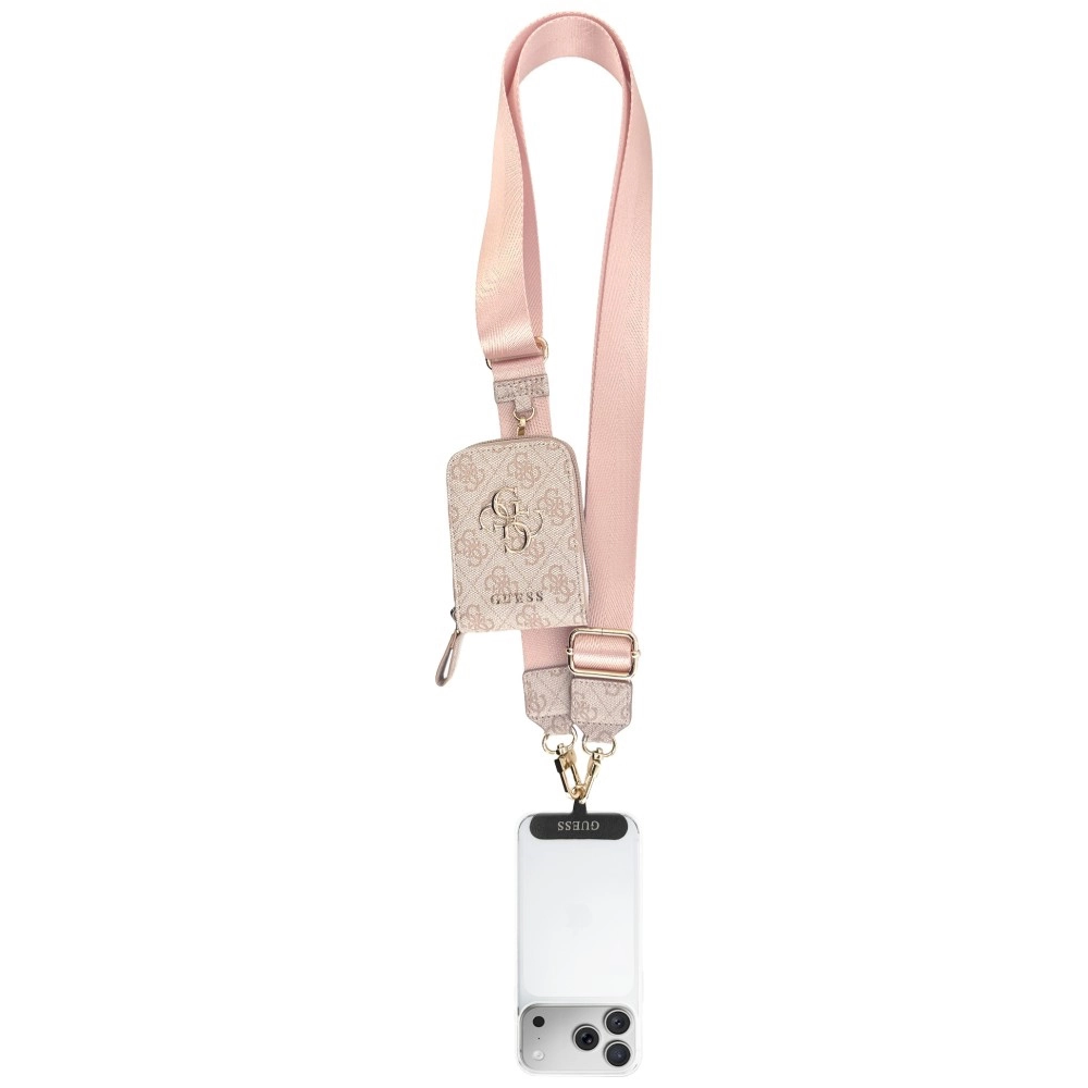 Guess Universal Strap 4G Eco Leather Metal Logo with Mini Pouch Pink GADGETS Guess Guess Universal Strap 4G Eco Leather Metal Logo with Mini Pouch Pink - Image 6