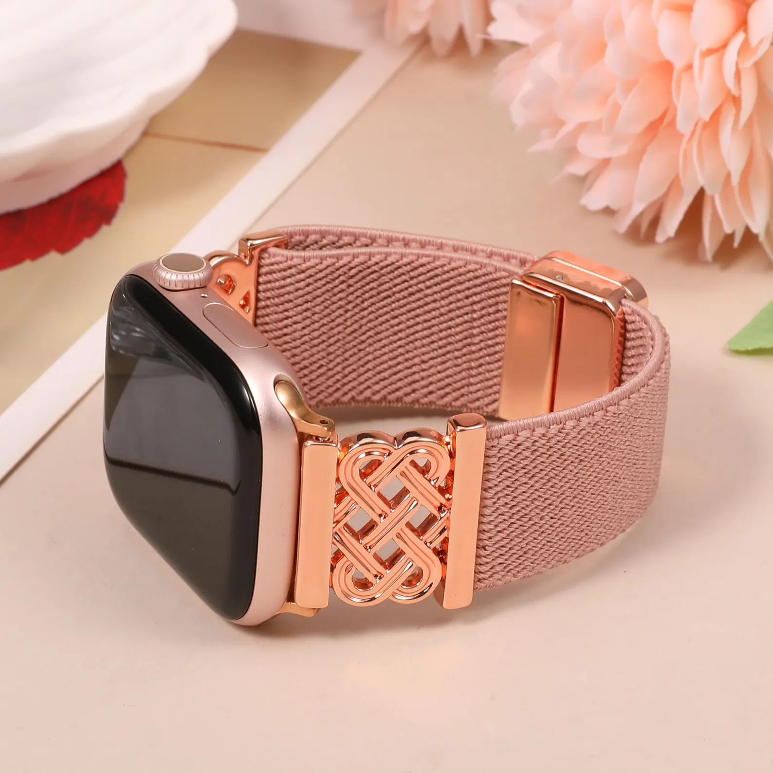 Λουράκι Celtic Stretchy Band Pink Apple Watch 38/40/41/42 Series 10/11 APPLE WATCH Orso Λουράκι Celtic Stretchy Band Pink Apple Watch 38/40/41/42 Series 10/11 - Image 4