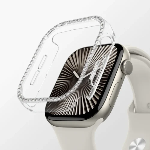 Alternative view of Θήκη AmazingThing Glamour GleamFit Clear Apple Watch 46mm
