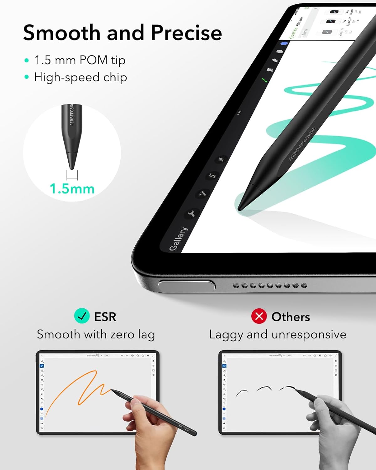 ESR Geo Digital Stylus iPad Pencil Black GADGETS ESR ESR Geo Digital Stylus iPad Pencil Black - Image 6