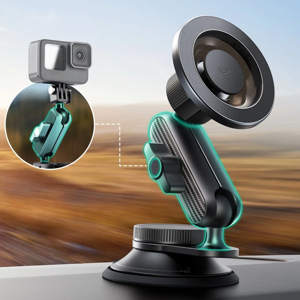 ESR OmniLock Suction Cup MagSafe Mount Black Carbon Fiber (2B524) ΑΞΕΣΟΥΑΡ MAGSAFE ESR ESR OmniLock Suction Cup MagSafe Mount Black Carbon Fiber (2B524) - Image 4
