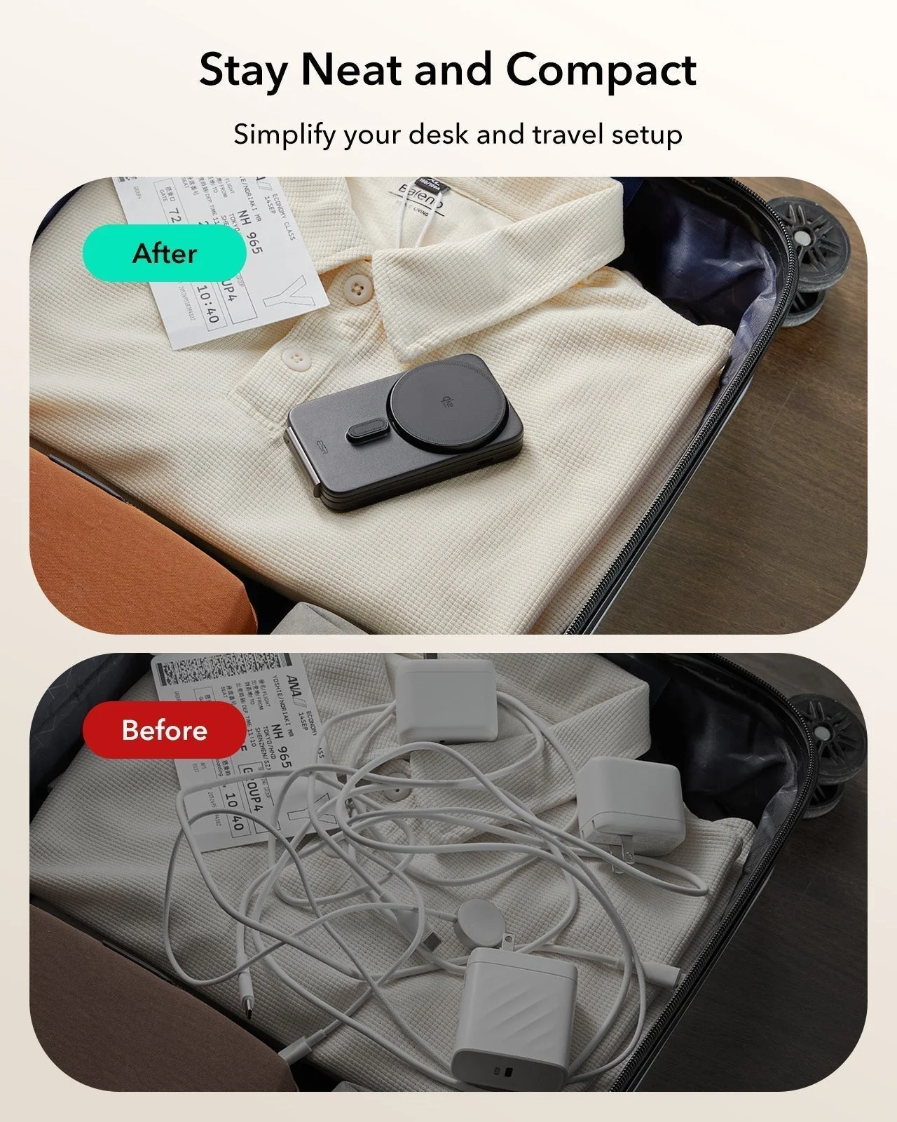 ESR Qi2.2 Foldable 3in1 MagSafe Wireless Charging Set 25W Black APPLE WATCH ESR ESR Qi2.2 Foldable 3in1 MagSafe Wireless Charging Set 25W Black - Image 3