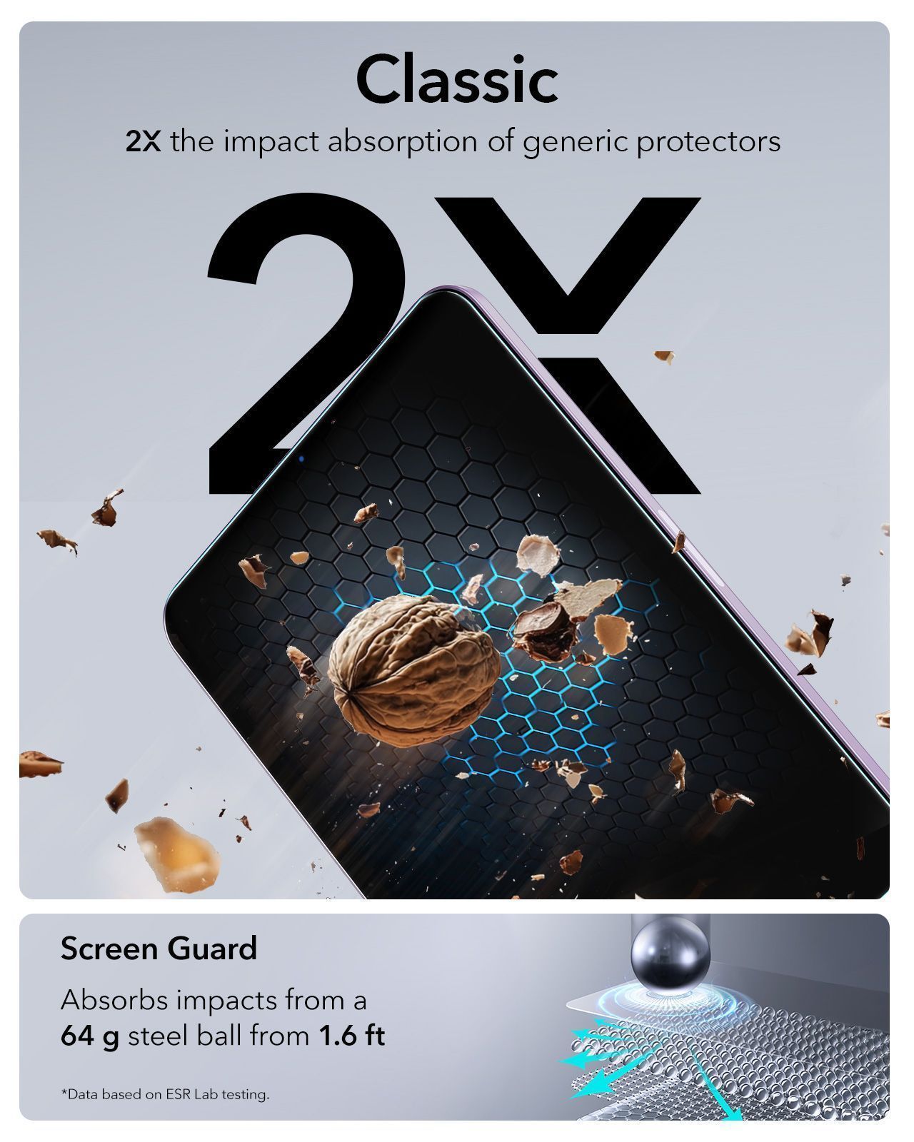 ESR UltraFit Classic Tempered Glass iPad Mini 6/7 (2-Pack) ΠΡΟΣΤΑΣΙΑ ΟΘΟΝΗΣ ESR ESR UltraFit Classic Tempered Glass iPad Mini 6/7 (2-Pack) - Image 4