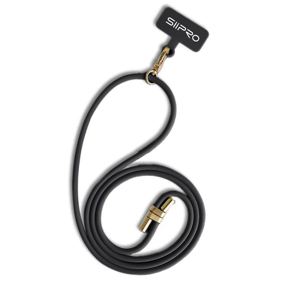 Siipro Crossbody Soft Liquid Silicone Strap Black GADGETS SIIPRO Siipro Crossbody Soft Liquid Silicone Strap Black