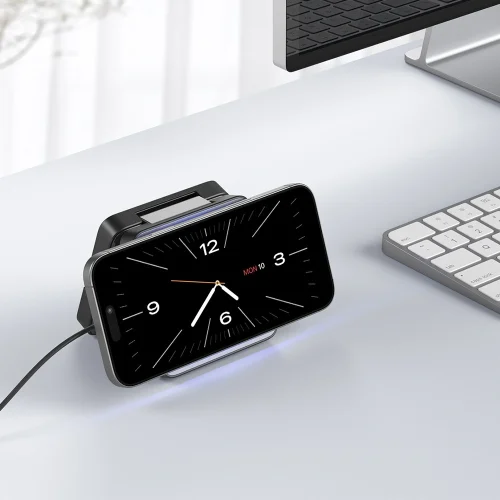 Alternative view of Blavec 3in1 Foldable MagSafe Wireless Charging Station Black (BQI-04)