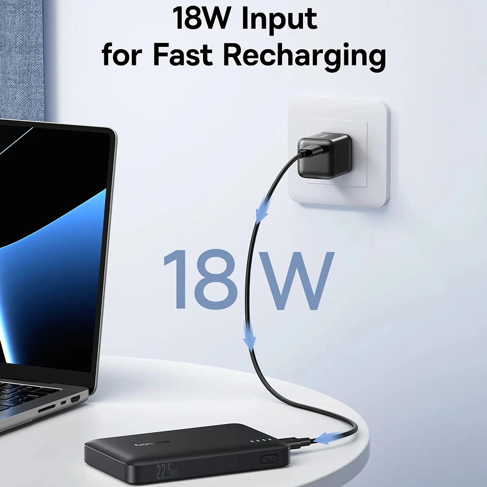 Baseus Slim PowerBank Dual-Port EnerFill 10000mAh 22.5W Black POWER BANKS Baseus Baseus Slim PowerBank Dual-Port EnerFill 10000mAh 22.5W Black - Image 6