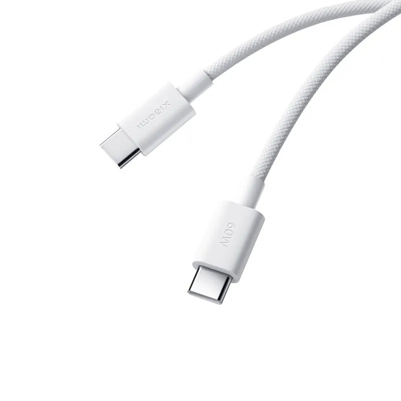 Καλώδιο Xiaomi 3A Braided 60W USB-C to USB-C 1m White ANDROID Xiaomi Καλώδιο Xiaomi 3A Braided 60W USB-C to USB-C 1m White