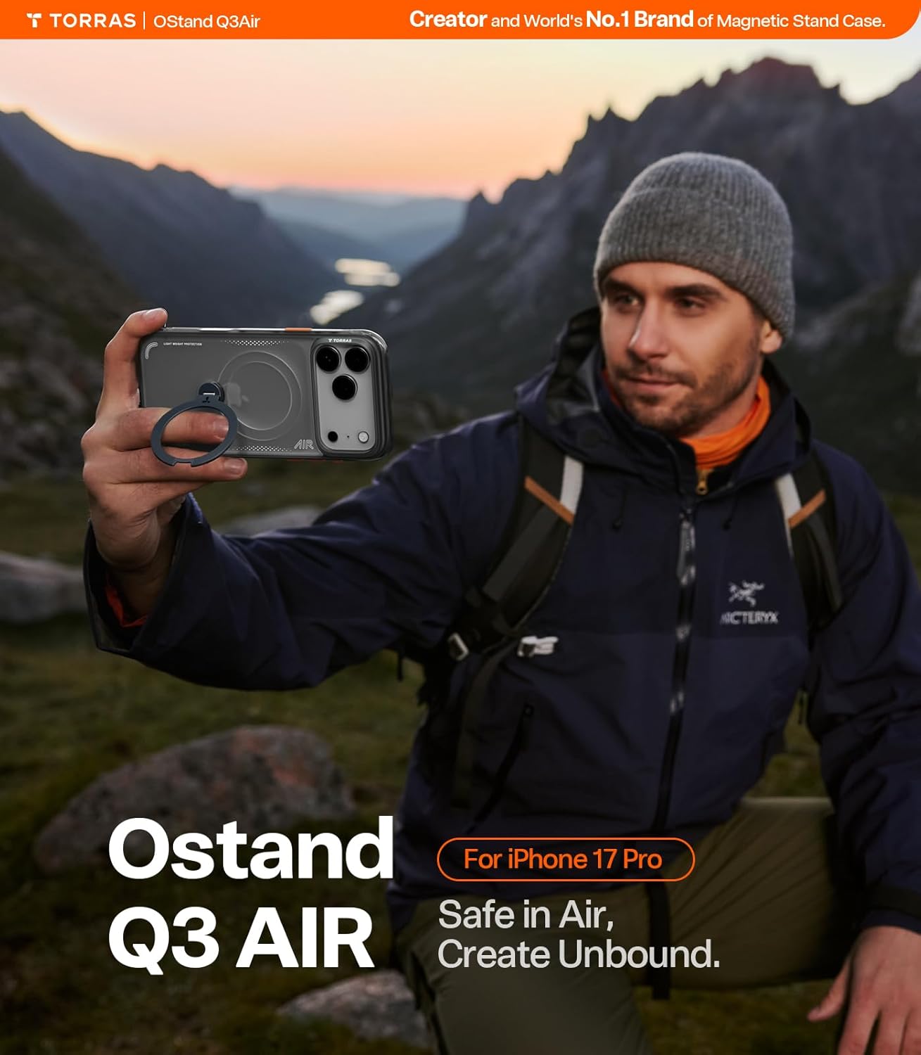 Θήκη Torras Ostand Spin Air Q3 MagSafe Kickstand Black iPhone 18 Pro Max/17 Pro Max ΘΗΚΕΣ TORRAS Θήκη Torras Ostand Spin Air Q3 MagSafe Kickstand Black iPhone 18 Pro Max/17 Pro Max - Image 10