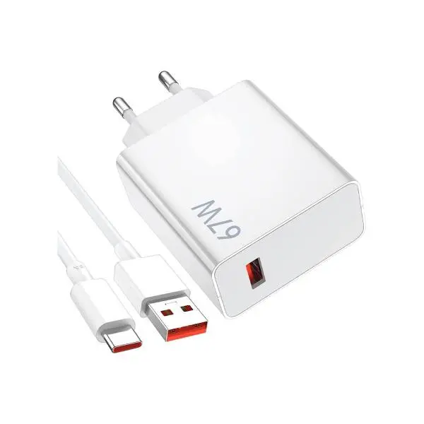 Xiaomi HyperCharge 67W Combo 6A White (USB-A with Cable) ΑΞΕΣΟΥΑΡ Xiaomi Xiaomi HyperCharge 67W Combo 6A White (USB-A with Cable) - Image 4