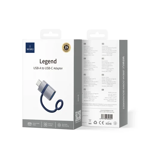 WiWU USB to USB-C Adapter Grey (C052)