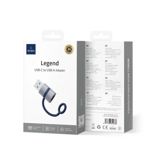 WiWU USB-C to USB Adapter Grey (C052)