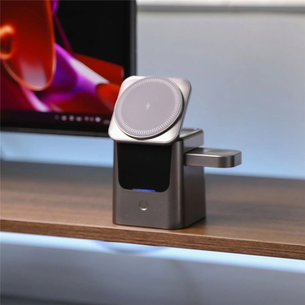 Siipro 3in1 MagSafe 15W Wireless Cube Charging Station Black (SW-44B) APPLE WATCH SIIPRO Siipro 3in1 MagSafe 15W Wireless Cube Charging Station Black (SW-44B) - Image 8