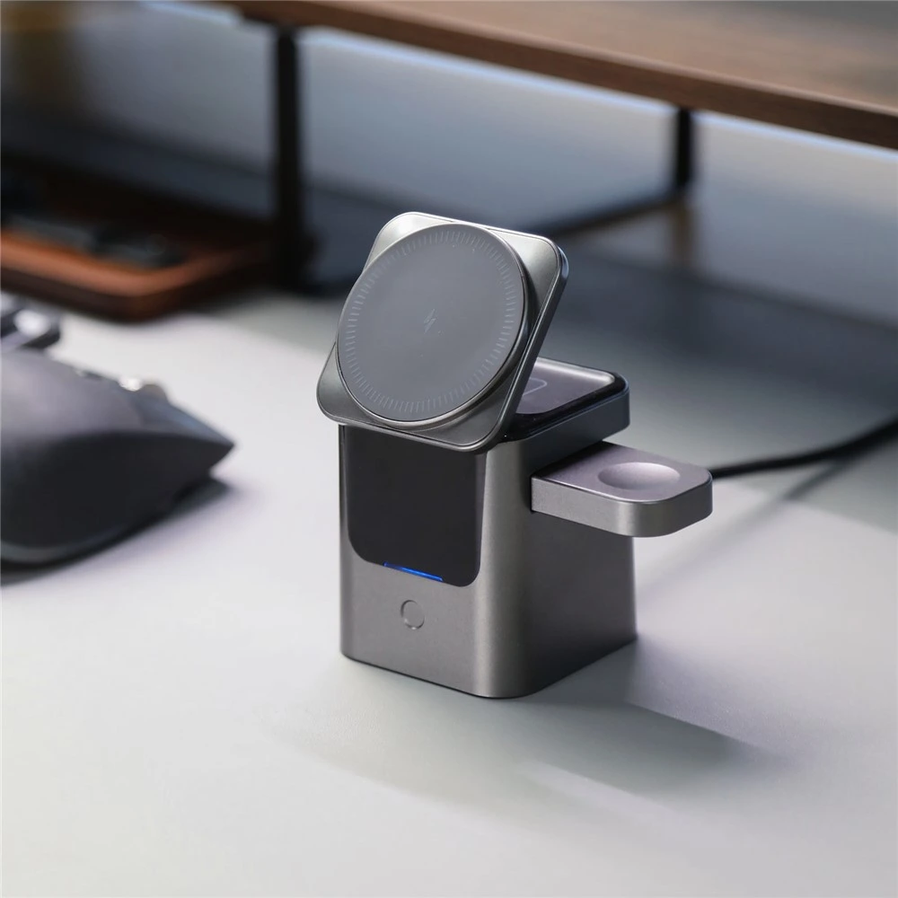 Siipro 3in1 MagSafe 15W Wireless Cube Charging Station Black (SW-44B) APPLE WATCH SIIPRO Siipro 3in1 MagSafe 15W Wireless Cube Charging Station Black (SW-44B) - Image 7