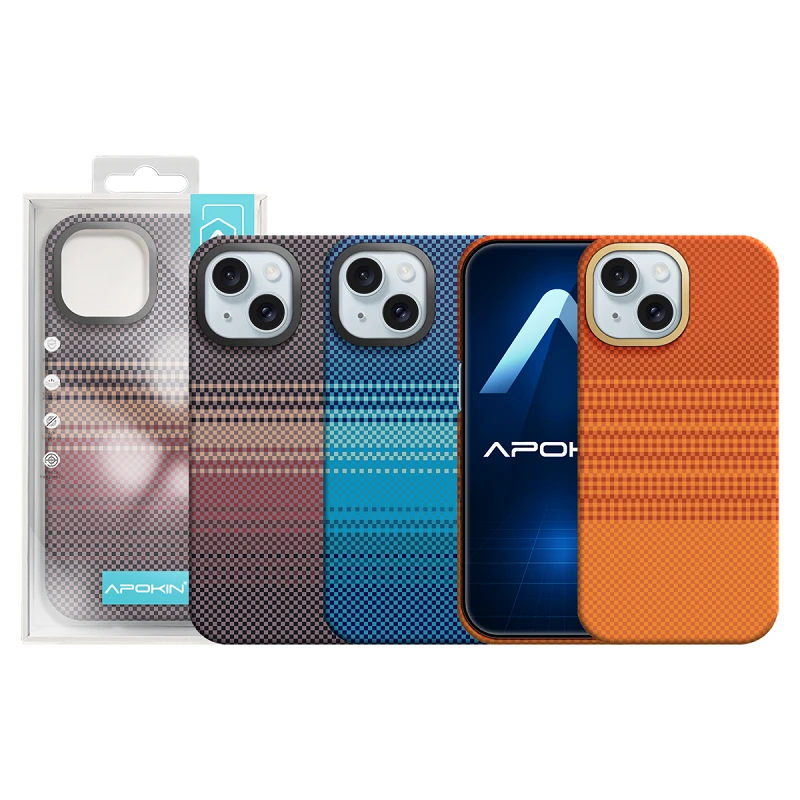 Θήκη Apokin Kevlar Fiber Magsafe Orange iPhone 15 ΘΗΚΕΣ Orso Θήκη Apokin Kevlar Fiber Magsafe Orange iPhone 15 - Image 2