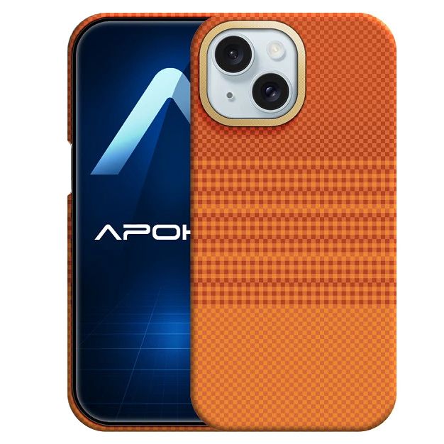 Θήκη Apokin Kevlar Fiber Magsafe Orange iPhone 15 ΘΗΚΕΣ Orso Θήκη Apokin Kevlar Fiber Magsafe Orange iPhone 15