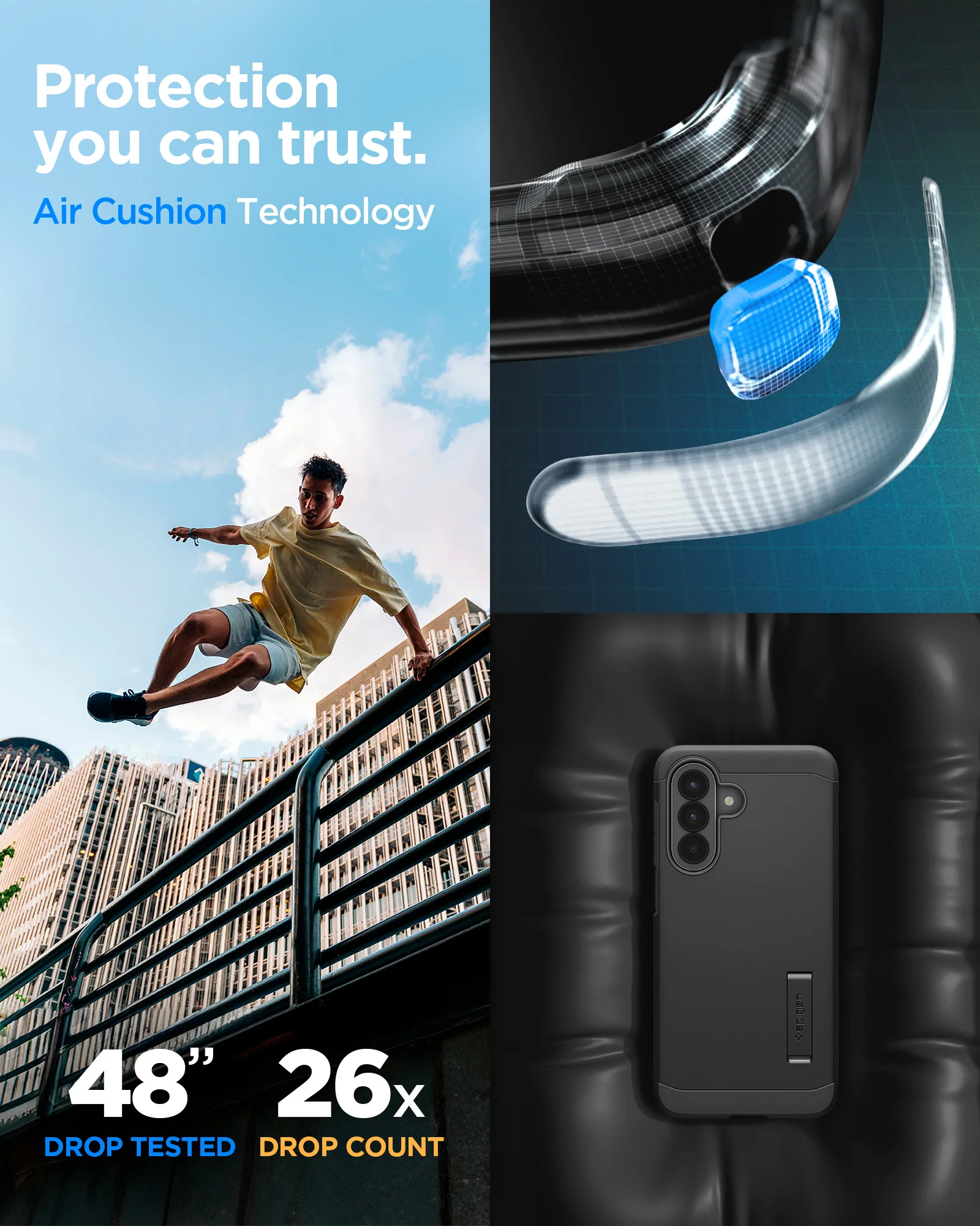 Θήκη Spigen Tough Armor T AI Frost Black Samsung Galaxy A57 5G ΘΗΚΕΣ Spigen Θήκη Spigen Tough Armor T AI Frost Black Samsung Galaxy A57 5G - Image 12