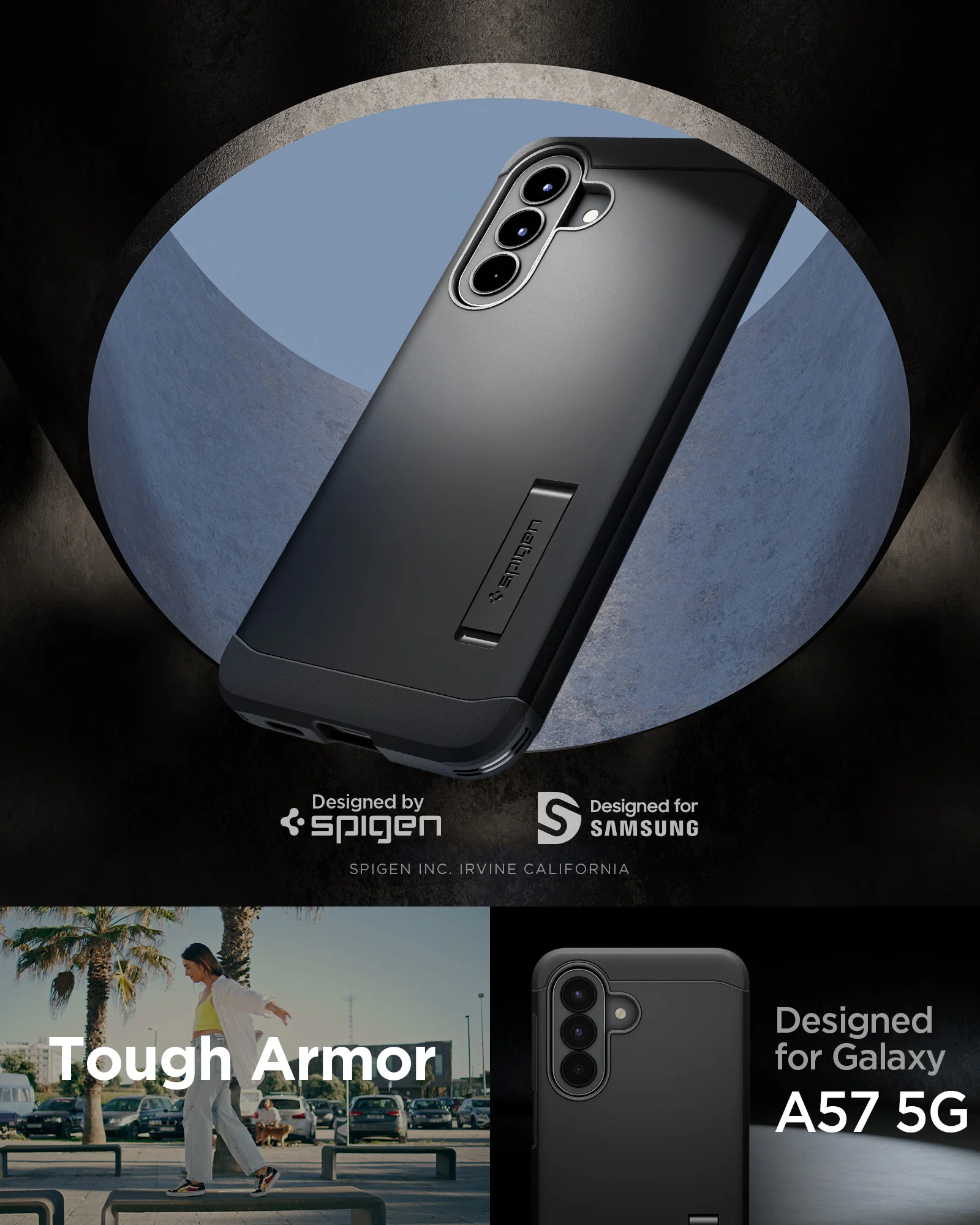 Θήκη Spigen Tough Armor T AI Frost Black Samsung Galaxy A57 5G ΘΗΚΕΣ Spigen Θήκη Spigen Tough Armor T AI Frost Black Samsung Galaxy A57 5G - Image 11