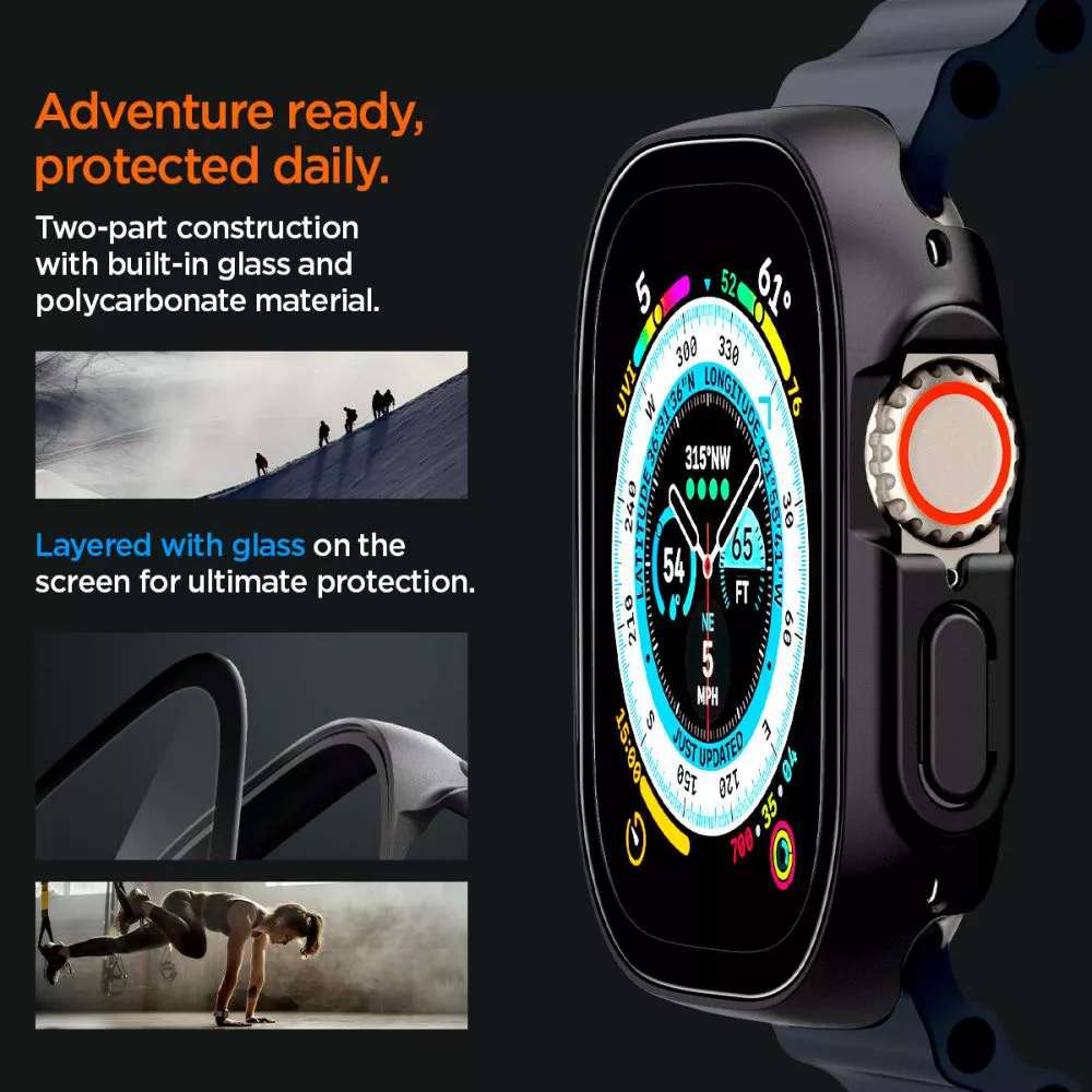 Θήκη Spigen Thin Fit 360 Black Apple Watch Ultra 49mm (ACS05558) APPLE WATCH Spigen Θήκη Spigen Thin Fit 360 Black Apple Watch Ultra 49mm (ACS05558) - Image 3
