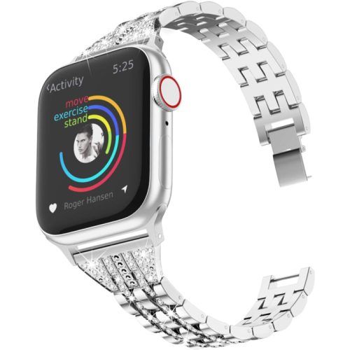 Λουράκι Orso Rhinestones Metal Beads Silver Apple Watch 38/40/41/42mm Series 10/11 APPLE WATCH Orso Λουράκι Orso Rhinestones Metal Beads Silver Apple Watch 38/40/41/42mm Series 10/11