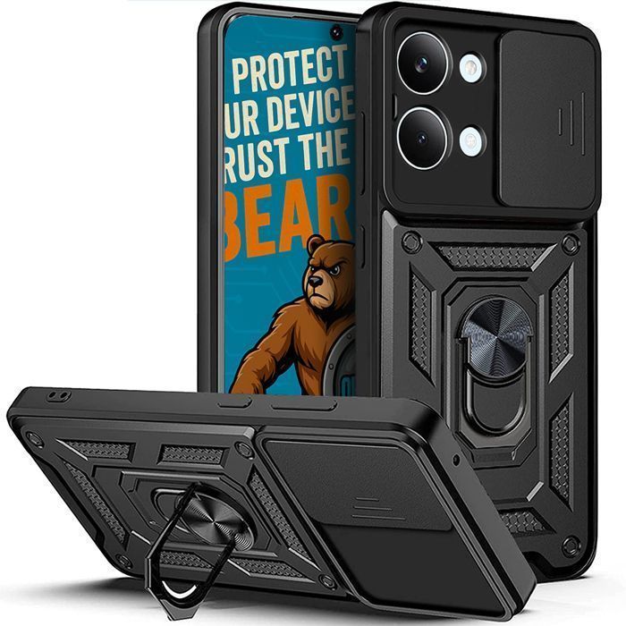 Θήκη Combo Kickstand Slide Camera Black Poco X8 Pro Max ΘΗΚΕΣ Orso Θήκη Combo Kickstand Slide Camera Black Poco X8 Pro Max