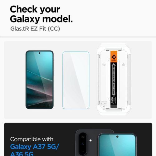 Alternative view of Spigen GLAS.tR EZ Fit Tempered Glass Samsung Galaxy A36/A37 5G