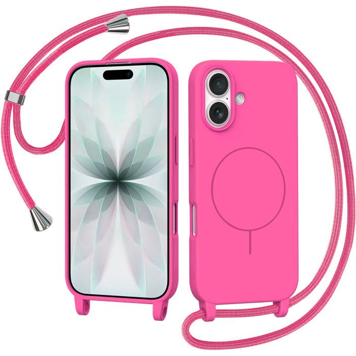 Θήκη Orso Soft Κορδόνι Magsafe Hot Pink iPhone 16 ΘΗΚΕΣ Orso Θήκη Orso Soft Κορδόνι Magsafe Hot Pink iPhone 16