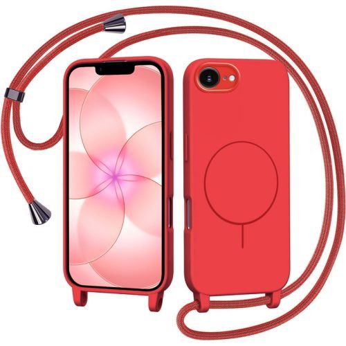 Θήκη Orso Soft Κορδόνι Magsafe Red iPhone 16e/17e
