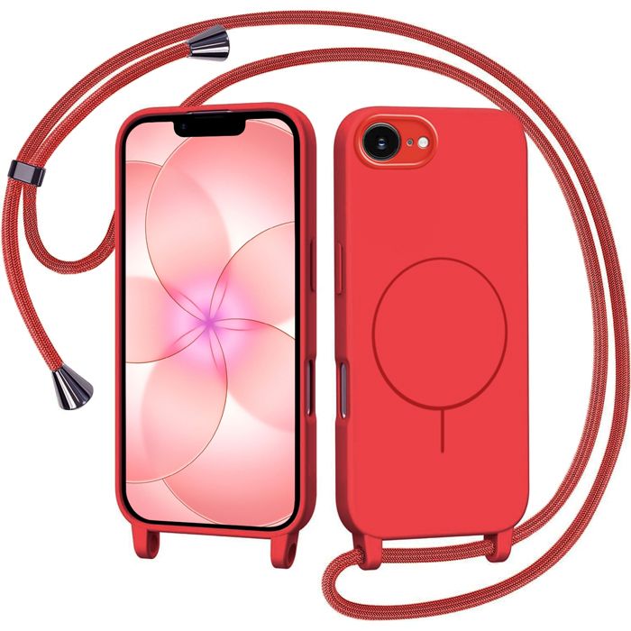 Θήκη Orso Soft Κορδόνι Magsafe Red iPhone 16e/17e ΘΗΚΕΣ Orso Θήκη Orso Soft Κορδόνι Magsafe Red iPhone 16e/17e