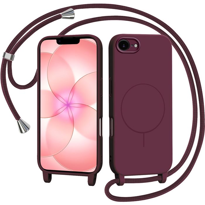 Θήκη Orso Soft Κορδόνι Magsafe Wine iPhone 16e/17e ΘΗΚΕΣ Orso Θήκη Orso Soft Κορδόνι Magsafe Wine iPhone 16e/17e