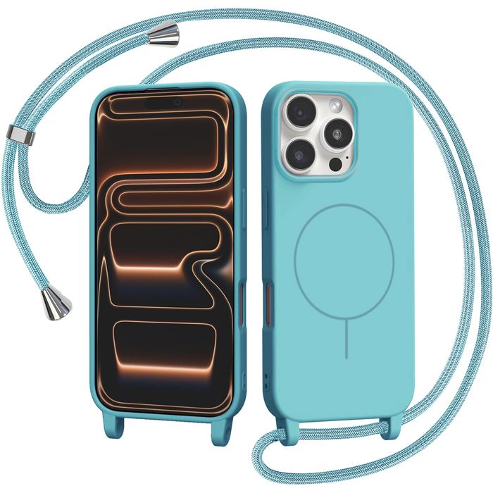 Θήκη Orso Soft Κορδόνι Magsafe Alaskan Blue iPhone 16 Pro Max ΘΗΚΕΣ Orso Θήκη Orso Soft Κορδόνι Magsafe Alaskan Blue iPhone 16 Pro Max