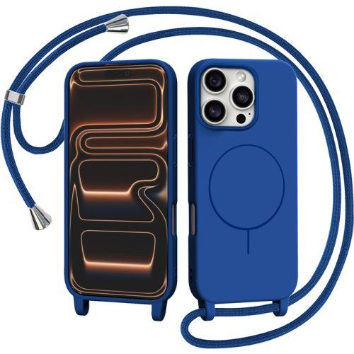 Θήκη Orso Soft TPU Κορδόνι Magsafe Cosmic Blue  iPhone 13/14