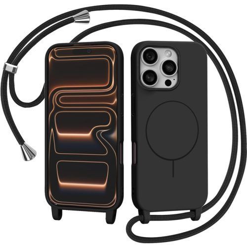 Θήκη Orso Soft Κορδόνι Magsafe Black iPhone 16 Pro