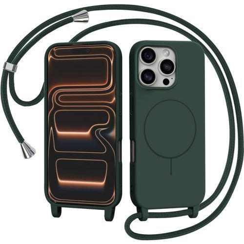 Θήκη Orso Soft Κορδόνι Magsafe Pine Green iPhone 16 Pro