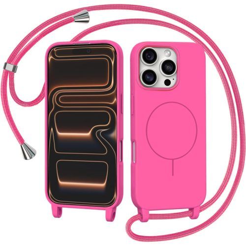 Θήκη Orso Soft Κορδόνι Magsafe Hot Pink iPhone 16 Pro