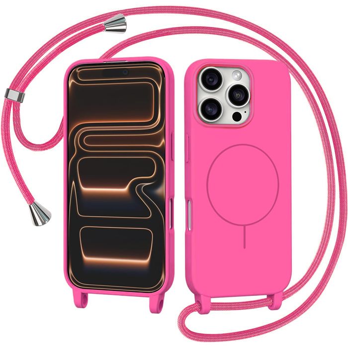 Θήκη Orso Soft Κορδόνι Magsafe Hot Pink iPhone 16 Pro Max ΘΗΚΕΣ Orso Θήκη Orso Soft Κορδόνι Magsafe Hot Pink iPhone 16 Pro Max