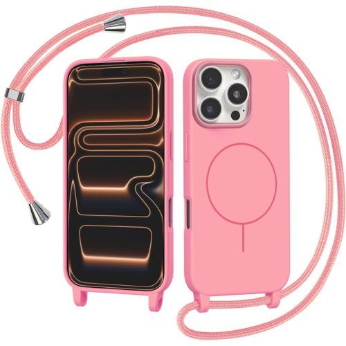 Θήκη Orso Soft Κορδόνι Magsafe Pink iPhone 16 Pro