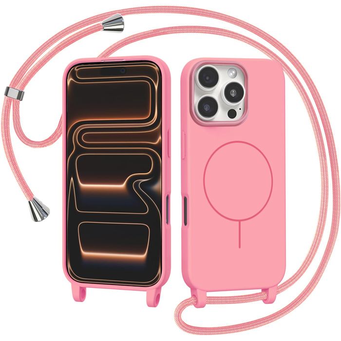 Θήκη Orso Soft Κορδόνι Magsafe Pink iPhone 16 Pro Max ΘΗΚΕΣ Orso Θήκη Orso Soft Κορδόνι Magsafe Pink iPhone 16 Pro Max
