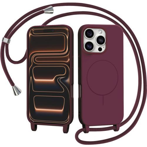Θήκη Orso Soft Κορδόνι Magsafe Wine iPhone 16 Pro