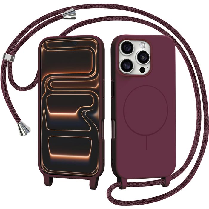 Θήκη Orso Soft Κορδόνι Magsafe Wine iPhone 16 Pro ΘΗΚΕΣ Orso Θήκη Orso Soft Κορδόνι Magsafe Wine iPhone 16 Pro