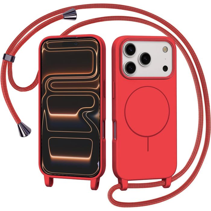 Θήκη Orso Soft Κορδόνι Magsafe Red iPhone 17 Pro ΘΗΚΕΣ Orso Θήκη Orso Soft Κορδόνι Magsafe Red iPhone 17 Pro