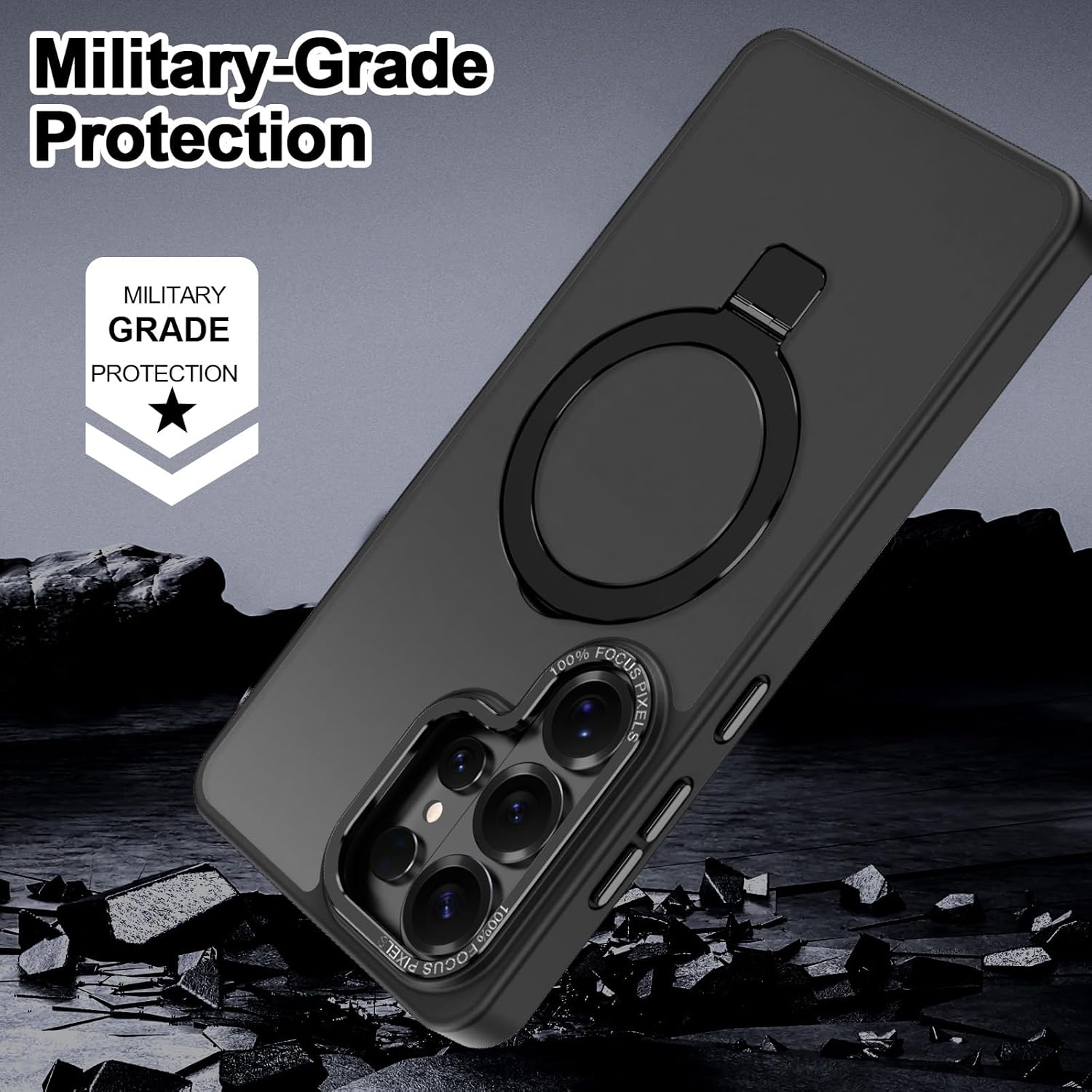 Θήκη Orso Ostand Hybrid Focus Frosted Black Samsung Galaxy S26 Ultra ΘΗΚΕΣ Orso Θήκη Orso Ostand Hybrid Focus Frosted Black Samsung Galaxy S26 Ultra - Image 2
