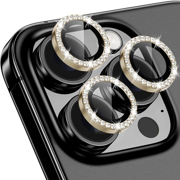 Orso Lens Camera Tempered Glass Gold Diamonds iPhone 16 Pro/16 Pro Max ΠΡΟΣΤΑΣΙΑ ΟΘΟΝΗΣ Orso Orso Lens Camera Tempered Glass Gold Diamonds iPhone 16 Pro/16 Pro Max