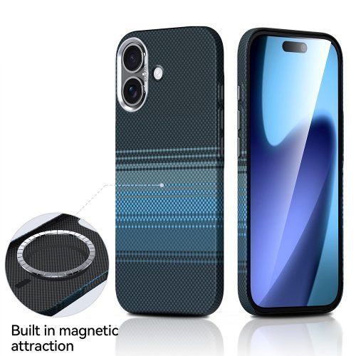 Alternative view of Θήκη Siipro Aramid Fiber Magsafe Blue iPhone 17
